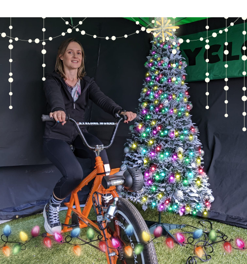 christmas tree lights bike